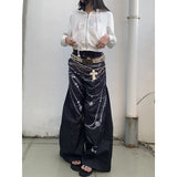 Fashionkova party outfit  Women Black Gothic Print Jeans Baggy Vintage 90s Aesthetic Cowboy Pants Harajuku Denim Trousers Y2k Trashy 2000s Clothes 2024