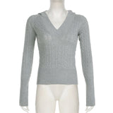 Fashionkova Y2K Winter Warm Women's Clothing Soft Daily Tight Knit Sweater Minimalist Solid Female Knitwear Classic Long Sleeve Thin Sweater ootd