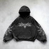 Fashionkova Y2k Fashion Casual Hoodie Men and Women New Retro Gothic Printing Hip Hop Sweatshirt Coat Selling Personality Retro Streetwear