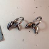 Fashionkova Stainless Steel Asymmetric Star Love Heart Hoop Earrings For Women Men Punk Hip Hop Trend Y2K Fashion Jewelry Scene Accessories