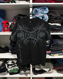 Fashionkova 2000s Tapout T Shirt Punk Hip Hop Graphic Letter Print Oversized TShirt Womens Mens Round Neck Cotton Short Sleeve Tops Clothing