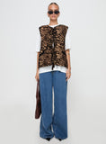 Fashionkova Samual Quilted Vest Leopard