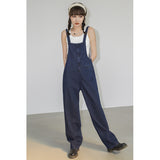 Fashionkova  Party Outfit  MEXZT Denim Overalls Women Streetwear Jumpsuits Vintage Sweet Wide Leg Suspender Pants Preppy Bow Bandage Strap Jeans Trousers