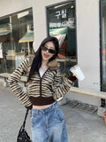 FashionKova-Harajuku Zip Up Hoodies Winter Clothes Slim Streetwear Vintage Korea Punk Coats Emo Girl Fox Fur Sweatshirts Y2k Knit Hoodie Top