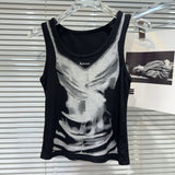 FashionKova-Gothic Tank Top Y2k Summer Punk Camis Women Clothes Vintage 2000s Sexy Drak Slim Hot Girl Streetwear Crops Tops Aesthetic Tees
