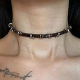 Fashionkova Y2K Cat Claw Star Heart Pendant Plush Leopard Bone Choker Charms Necklaces For Women Goth Aesthetic Accessories Grunge Jewelry