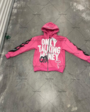 Fashionkova  Y2K Flame Letters High Street Hip-Hop Campus Loose Zipper Hoodie Men Gothic Harajuku Casual Street Oversized Sweatshirt Unisex black friday