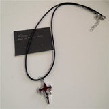 Fashionkova Gothic Red Heart Thorns Cross Chains Necklace For Women Men Hip-Hop Personality Trendy Charm Grunge Punk Jewelry Y2k Accessories