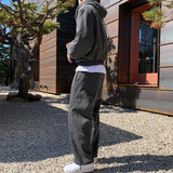 Fashionkova  No. 6399 CHARCOAL GRAY ZIP-UP HOODIE & SWEATPANTS