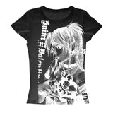 Fashionkova Y2k anime Streetwear O-neck 90s Text Printing Tops Women Harajuku Clothes Simple Vintage Crop Tee Aesthetic emo Casual T-shirt ootd