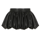 Fashionkova party look inspos Bud Black Skirts Gothic Leather Skirt Women Punk Dark Festival Halloween Skirt Casual Sexy Bottoms PU All-match Autumn