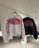 Fashionkova American Retro Letter Print Oversized Sweatshirt Y2K Harajuku Street Trend Zipper Hoodie Men Hip-hop Casual Loose Jacket Couple