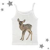 Fashionkova valentine's day aesthetic Cute deer pattern print streetwear casual hip-hop punk rock women's sleeveless camisole summer Y2K vintage eom girls slim shorts