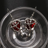 Fashionkova Gothic Punk Rock Liquid Red Black Heart Pendant Earrings For Women Fashion Creative Aesthetic Grunge Y2K Jewelry EMO Accessories