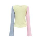 Fashionkova Korean Fashion Patchwork Cardigans Hollow Out Lazy Style Full Sleeve Knit Sweater Y2k Aesthetics Chic Designer Clothes Spring Style 2025