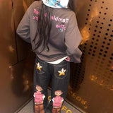 Fashionkova Vintage Contrast Color Splice Sweatshirt