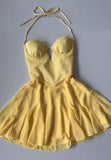 Fashionkova Yellow Short Homecoming Dresses Short Party Gowns