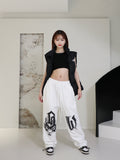 Fashionkova Party Outfit 2024 Spring Summer New Women Pants High Waist Drawstring Vintage Hip-hop Long Trousers Y2K Streetwear Women's Pants