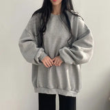 Fashionkova Vintage Back Moon Print Pullover Sweatshirt