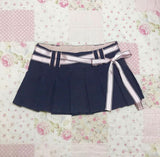 FashionKova-Y2K retro casual chic pleated skirt Women's skirt Zipper A-line skirt bow Ribbon skirt New fashion Summer 2024 miniskirt Emo