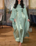 Fashionkova party look inspos Elegant Satin Prom Gowns Saudi Arabic Simple Prom Gown Women Full Sleeve A Line Evening Dress Ladies Formal Gowns Outfit Dresses