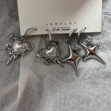 Fashionkova Simple Trendy Irregular Love Pendant Earrings Men Women Fashion Party Jewelry Y2K EMO Accessories