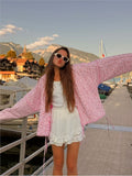 Fashionkova Y-neck Lace-up Cotton Coat Pink Floral Padded Jacket Loose Sweet Casual Japanese Cardigan Cotton-padded Coats Lady Warm Overcoat ootd outfit idea