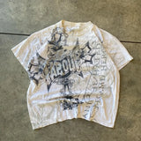 Fashionkova 2000s Tapout T Shirt Punk Hip Hop Graphic Letter Print Oversized TShirt Womens Mens Round Neck Cotton Short Sleeve Tops Clothing