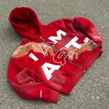 Fashionkova Hip-hop Trendy Streetwear Y2K Harajuku American Retro Letter Print Zipper Hoodie Men's Punk Casual Colorful Oversized Sweatshirt