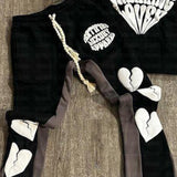Fashionkova  Y2K Hoodie Hip hop Streetwear Foam Heart Letter Print Letter print Pullover Men women Sweatshirt Harajuku Gothic Oversize Hooded