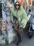 Fashionkova party look inspos 2024 Winter New Fashion Solid Fluffy Fur Coat Women High Street Luxury Lapel Collar Faux Fur Jacket Female Casual Overcoats