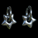 Fashionkova Tarnish Free Stainless Steel Y2K Chunky Star Pendant Necklace for Women Men Unisex Goth Punk Grunge Trend Neck 2024 New Jewelry