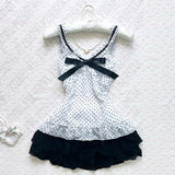 Fashionkova Cute Point Y2K Halter tops Woman Female Maiden Singlet Camisole Classic Vintage Bow Vest 90s Sleeveless Slim Daily Chic Clothing 2025 spring outfits