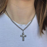 Fashionkova Korean Vintage Fashion Y2k Cool Cross Pendant Neck Chain Necklace For Women Egirl Men Aesthetic Trendy Jewelry Accessories Gift