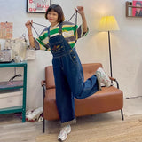 Fashionkova  Party Outfit  2025 Embroidered Jean Jumpsuits Women New Vintage Baggy Denim Overalls High Street Straight Loose Wide-leg Pants Female