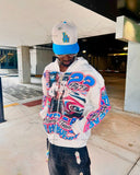 Fashionkova New Y2K Harajuku Retro Street Racing Print Zipper Hoodie Hip-hop Punk Casual Oversized Sweatshirt Men Punk Trend Brand Jacket