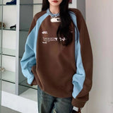 Fashionkova Vintage Print Raglan Sweatshirt
