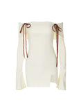 Fashionkova Marley Off-Shoulder Ribbon Mini Dress