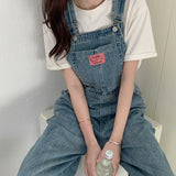 Fashionkova  Party Outfit  Casual Denim Jumpsuits Women Autumn New Style Loose Jean Overalls Korean Baggy Wide Leg Rompers Woman