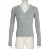 Fashionkova Y2K Winter Warm Women's Clothing Soft Daily Tight Knit Sweater Minimalist Solid Female Knitwear Classic Long Sleeve Thin Sweater ootd