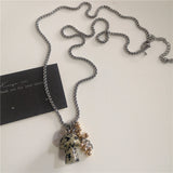 Fashionkova Fashion Spotted Tiger Eye Stone Mushroom Cross Star Pendant Chain Necklace For Women Men Charm Aesthetic Jewelry Accessories