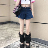 Fashionkova  Nye Outfit E-girl Furry Leg Warmers Boot Covers Y2K Goth White Faux Fur Leg Warmers Punk Jk Knee-length Hiphop Warm Sock Fashion Socks