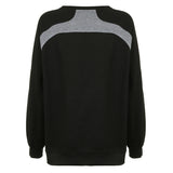 Fashionkova Preppy Contrast Color Splice Sweatshirt