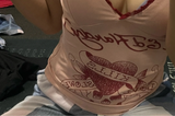 FashionKova-Kawaii Crop Top Camis Women Clothes Lace Sexy Slim Pink Cute 2000s Top Sling Grunge Coquette Femme Punk Tank Top Y2k Clothing