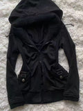 FashionKova-Punk Coat Dark Winter Clothes Women Gothic Zip Up Hoodies 2025 New Korea Oversized Tops Jackets Femme Hoody Streetwear Coats Top