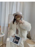 FashionKova-Y2k Winter Clothes Women Outerwears Y2k Coat Bandage Imitation fox fur Harajuku Girl Jacket Korea Kpop Coats Aesthetic Short Top