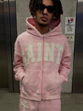 Fashionkova  Aesthetic Fashion Jacket Letter Embroidered Oversized Hoodie Men Y2k Harajuku Retro Zipper Sweatshirt Harajuku Women Coat Top