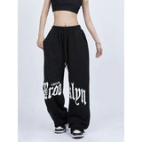 Fashionkova Party Outfit 2024 Spring Summer New Women Pants High Waist Drawstring Vintage Hip-hop Long Trousers Y2K Streetwear Women's Pants