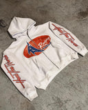 Fashionkova American Retro Letter Print Oversized Sweatshirt Y2K Harajuku Street Trend Zipper Hoodie Men Hip-hop Casual Loose Jacket Couple