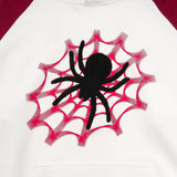Fashionkova Spider Web Print Oversized Hoodie